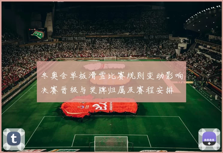 冬奥会单板滑雪比赛规则变动影响决赛晋级与奖牌归属及赛程安排